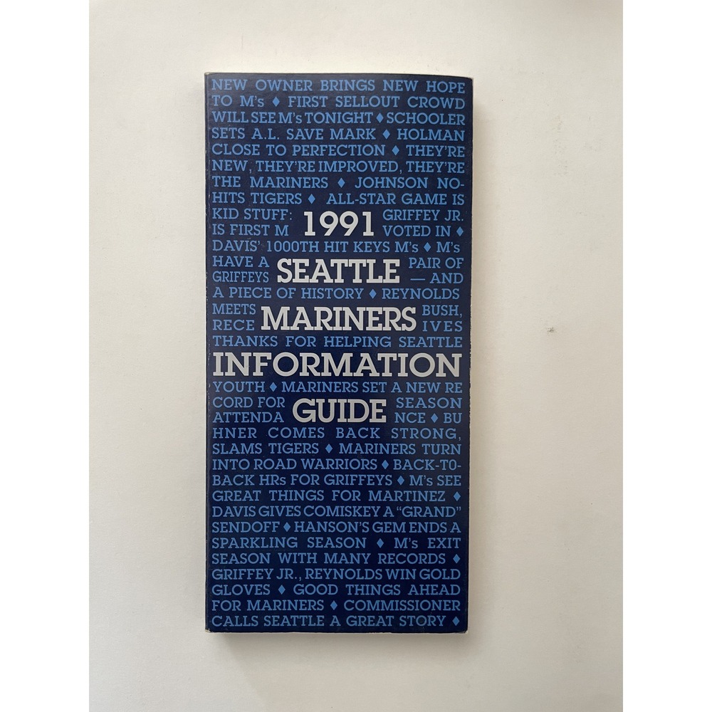1991 Seattle Mariners Official Information Guide Ken Griffey Jr.‎ MLB Baseball